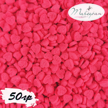 Посыпка сах. Сердечки розовые мини 50гр. 
