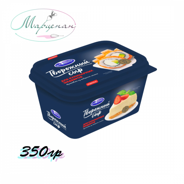 Сыр творожный Экомилк  ванночка 60% 350гр